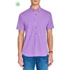 Construct Mini Check Woven Short Sleeve Basic In Lilac