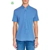 Construct Mini Check Woven Short Sleeve Basic In Navy