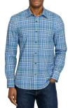 Construct Slim Fit Multi Plaid Woven Long Sleeve Basic Shirt In Multi