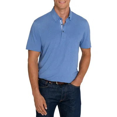 Construct Slim Fit Newport Butter-soft Short Sleeve Polo In Blue