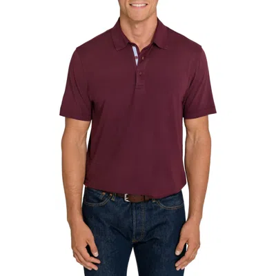Construct Slim Fit Newport Butter-soft Short Sleeve Polo In Burgundy