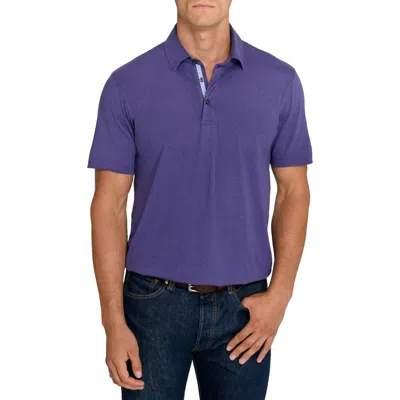 Construct Slim Fit Newport Butter-soft Short Sleeve Polo In Grape