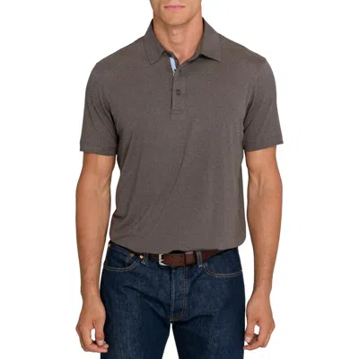 Construct Slim Fit Newport Butter-soft Short Sleeve Polo In Gray