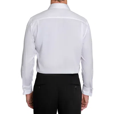 Construct Slim Fit Piqué Tuxedo Shirt In White