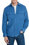 Construct Slim Fit Shirt Jacket In Blue