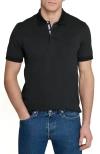 Construct Slim Fit Short Sleeve Solid Polo In Black