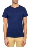 Construct Solid Crew T-shirt In Navy