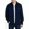 Construct Slim Fit Solid Shirt Jacket In Blue