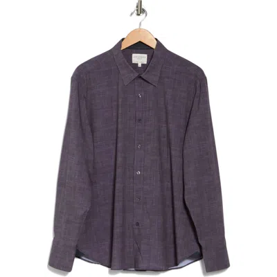 Construct Slim Fit Stretch Chambray Button-up Shirt In Charcoal