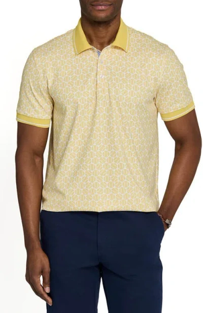 Construct Slim Fit Tennis Ball Polo Short Sleeve Shirt In Neutral