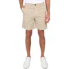 Construct Solid Drawstring Shorts In Khaki