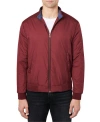 Construct Solid Padded Hybrid Jacket In Burgundy