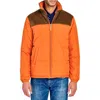 Construct Solid Puffer Jacket In Orange