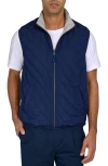 Construct Solid Reversible Vest In Navy