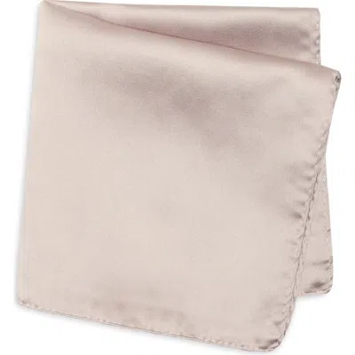 Construct Solid Satin Pocket Square In Pink