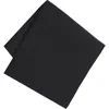 Construct Solid Satin Pocket Square In Black