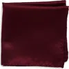 Construct Solid Satin Pocket Square In Red