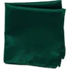 Construct Solid Satin Pocket Square In Green
