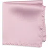 Construct Solid Satin Pocket Square In Pink