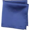 Construct Solid Satin Pocket Square In Blue