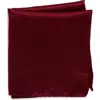 Construct Solid Satin Pocket Square In Red