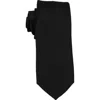 Construct Solid Satin Tie In Black