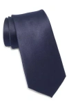 Construct Solid Satin Tie In Neutral