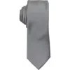 Construct Solid Satin Tie In Gray