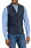 Construct Solid Tailored Vest In Blue