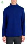 Construct Solid Waffle Knit Quarter Zip In Navy