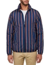 Construct Stripe Puffer Jacket In Multi