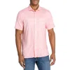 Construct Trim Fit Floral Print Short Sleeve Button-up Shirt