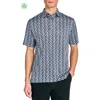 Construct Tropical Flower Polo In Black/white