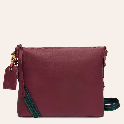 Consuela Plum Downtown Leather Crossbody Bag In Purple