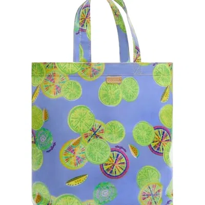 Consuela Sandy Basic Grab N Go Tote Bag In Lavender/lime Green In Multi