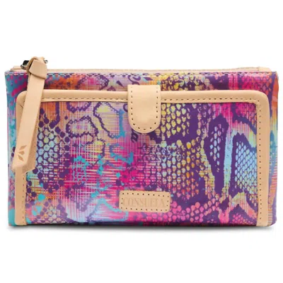 Consuela Women's Steph Slim Wallet In Purple Multi