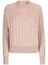 Conte Of Florence Cable-knit Crew-neck Sweater