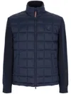 Conte Of Florence Quilted Knitted Jacket In Blue