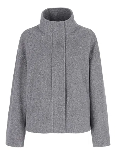 CONTE OF FLORENCE HIGH-NECK ZIP-FRONT JACKET