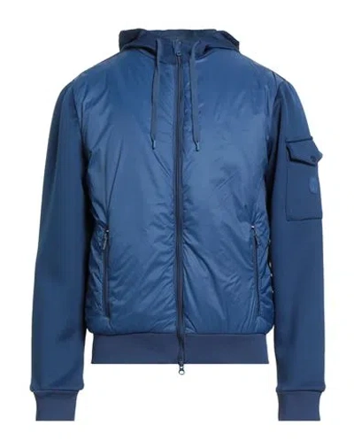 Conte Of Florence Man Jacket Blue Size L Polyester, Viscose, Elastane, Polyamide In Blue
