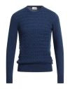 Conte Of Florence Man Sweater Blue Size M Polyamide, Viscose, Wool, Cashmere
