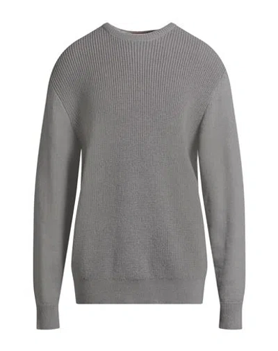 Conte Of Florence Man Sweater Grey Size 3xl Wool, Acrylic In Gray