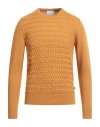 Conte Of Florence Man Sweater Marigold Size Xxl Polyamide, Viscose, Wool, Cashmere In Yellow