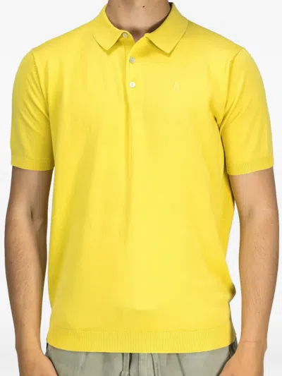 Conte Of Florence Short-sleeve Polo Shirt In Yellow