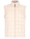 Conte Of Florence Quilted Sleeveless Jacket In White