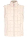 Conte Of Florence Quilted Sleeveless Jacket In White
