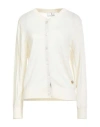 Conte Of Florence Woman Cardigan Off White Size L Merino Wool In Neutral