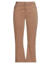 Conte Of Florence Woman Pants Camel Size 12 Paper, Elastane In Neutral