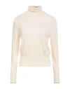 Conte Of Florence Woman Turtleneck Beige Size L Polyamide, Viscose, Wool, Cashmere In Multi