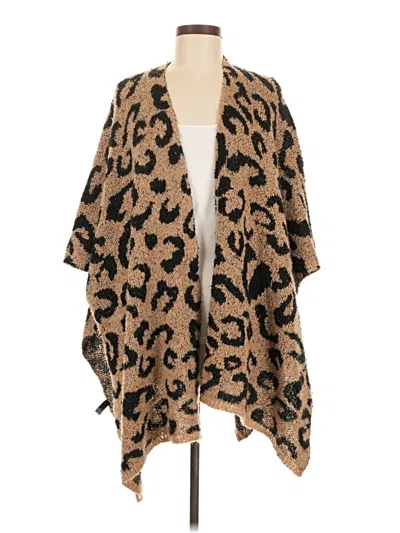 Pre-owned Contempo Poncho In Brown